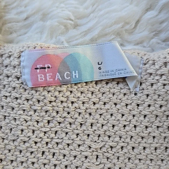 Free People Beach Ecru Cotton Crochet Romper Large - Picture 5 of 6